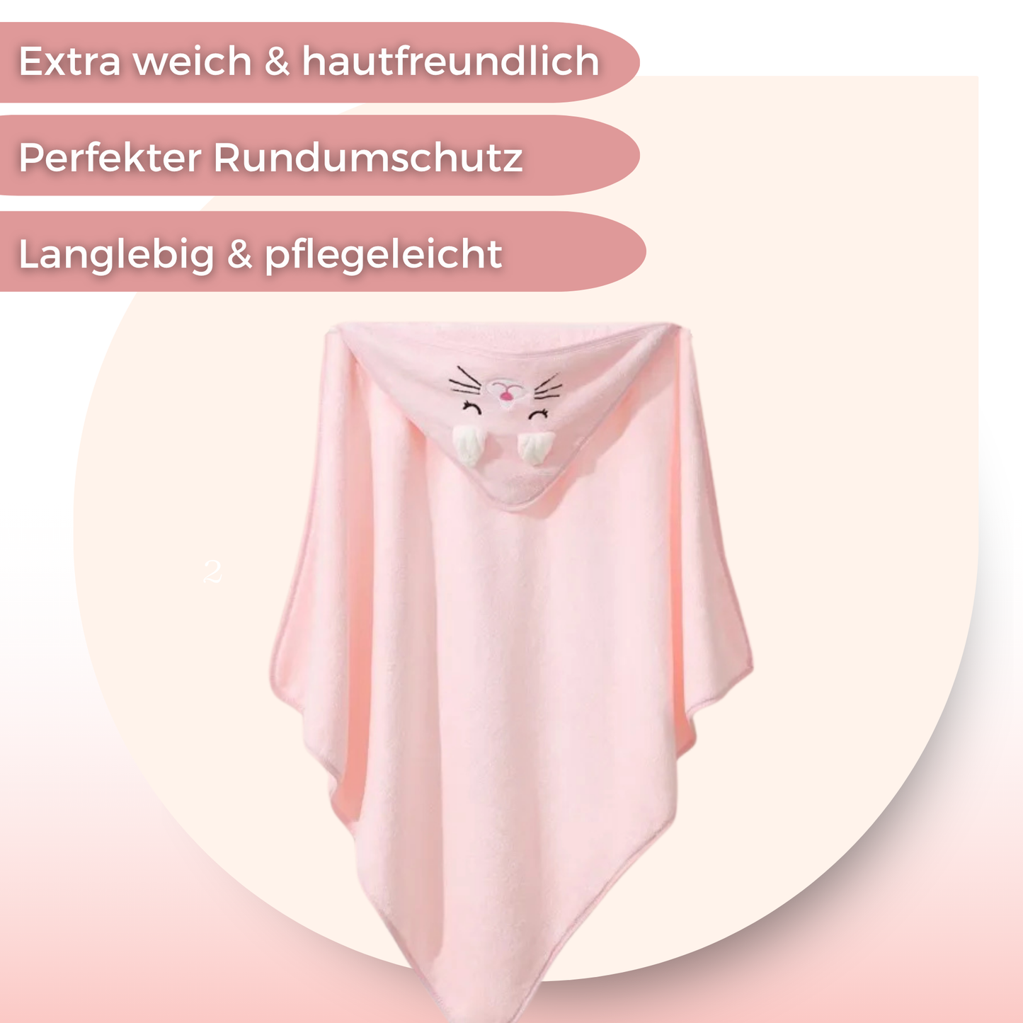 KnuddelNest - Kapuzenhandtuch für Babys & Kleinkinder