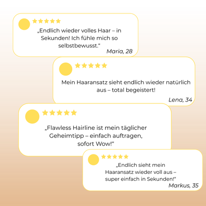 "Flawless Hairline – Makellos in Sekunden"