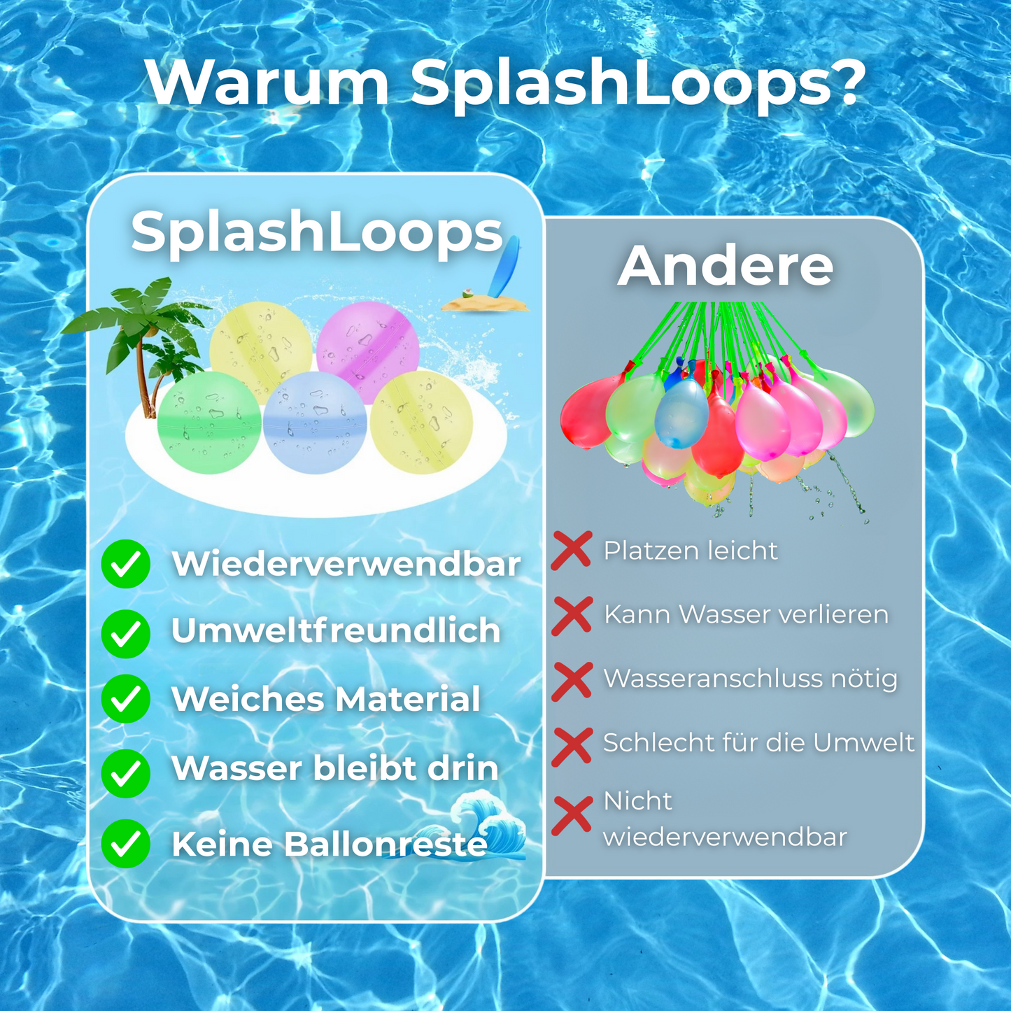 SplashLoops - Wiederverwendbare Wasserballons